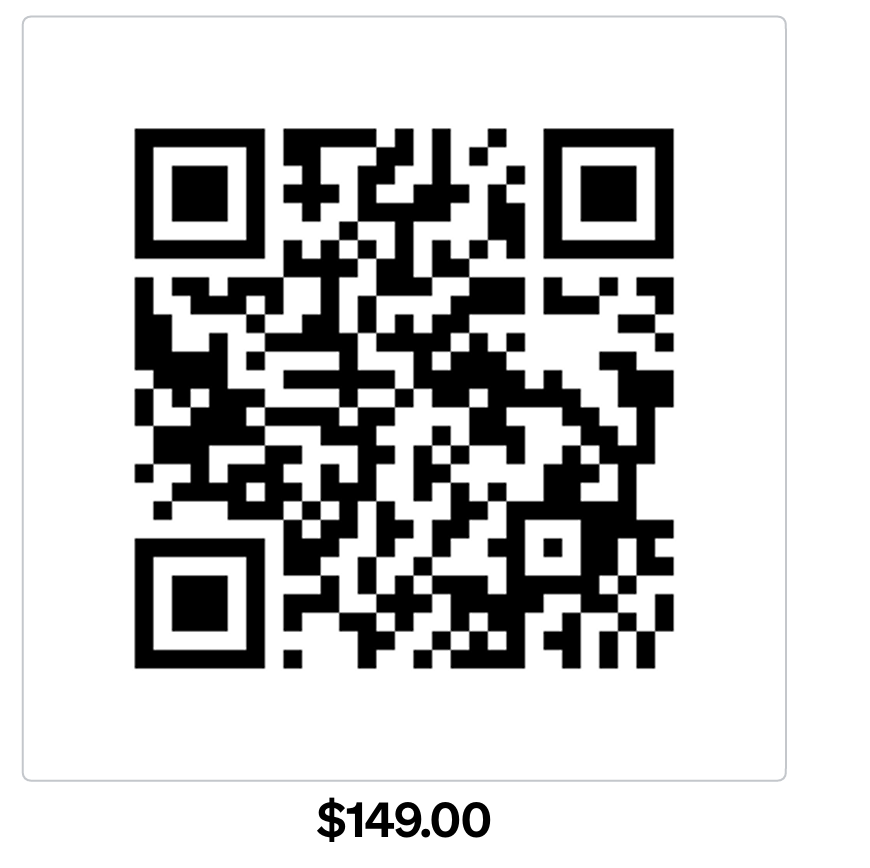 QR code to the secure payment page